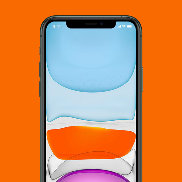 smartphone mit bunten hintergrund