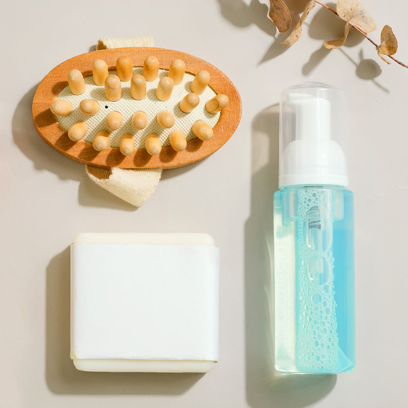 flat-lay-produktfotografie flat lay von kosmetik artikel